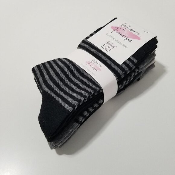 NWT MADAME FRANCISCO 5 Pack PATTERNED WOMEN'S CREW SOCKS SIZE 5-9 - Picture 7 of 8